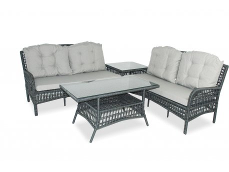 HANAH HOME Baštenska garnitura Lady Corner Grey