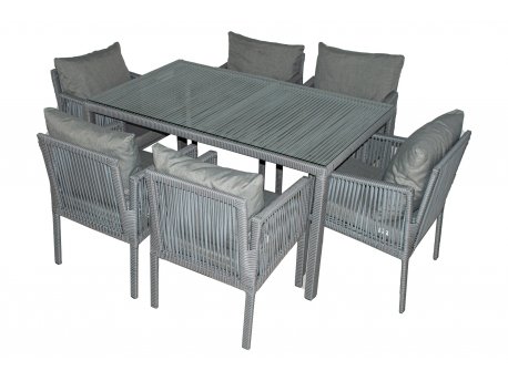 HANAH HOME Baštenska garnitura Otto 6 Light Grey