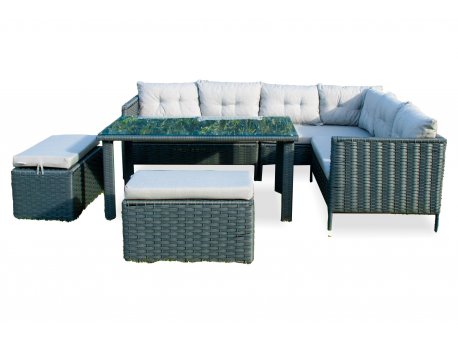 HANAH HOME Baštenska garnitura Paris Grey