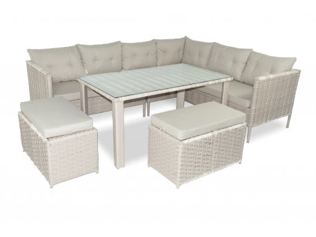 HANAH HOME Baštenska garnitura Paris Light Brown