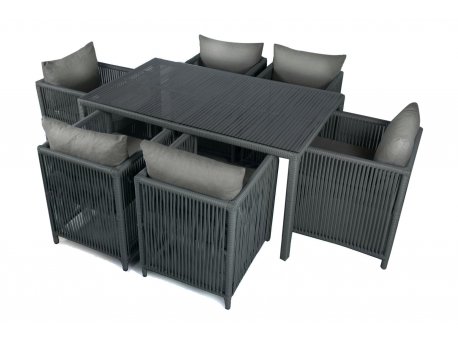 HANAH HOME Baštenska garnitura Mana Grey