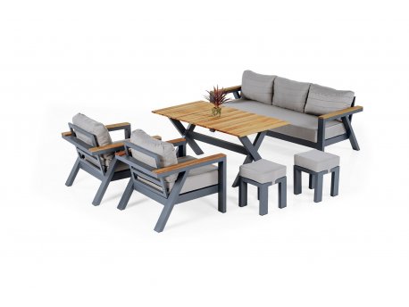 HANAH HOME Baštenska garnitura Daisy Set Antracite
