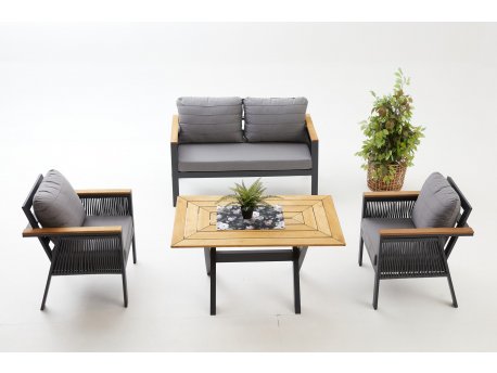 HANAH HOME Baštenska garnitura Capella Anthracite