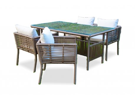 HANAH HOME Baštenska garnitura Newyork 150 Dark Brown