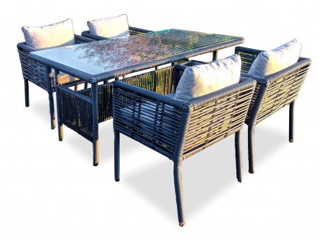 HANAH HOME Baštenska garnitura Newyork 150 Grey