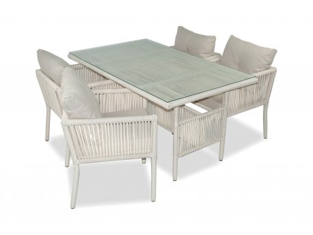 HANAH HOME Baštenska garnitura Shangai 7 Cream