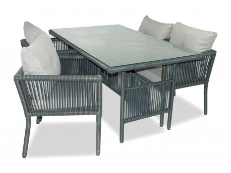 HANAH HOME Baštenska garnitura Shangai 7 Grey
