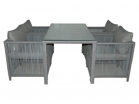 HANAH HOME Baštenska garnitura Mana 2 Light Grey