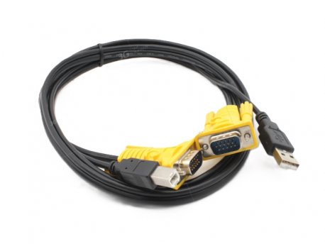 3G Kabl KVM switch 1.5m (VGA + USB AM/BM)