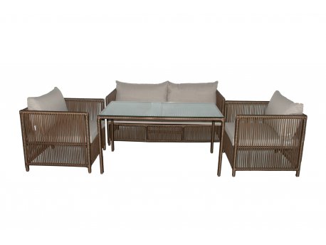 HANAH HOME Baštenska garnitura Mana 3 Dark Brown