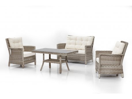HANAH HOME Baštenska garnitura Manila 316 Cream