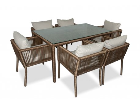 HANAH HOME Baštenska garnitura Vera 150 Dark Brown