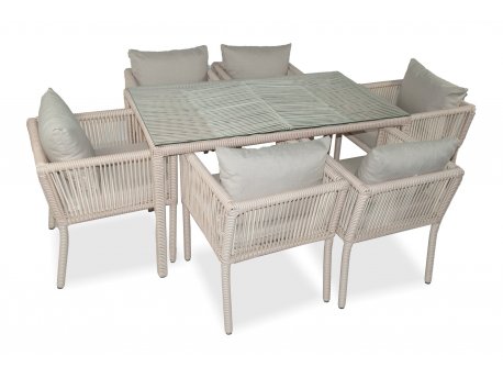 HANAH HOME Baštenska garnitura Vera 150 Light Brown