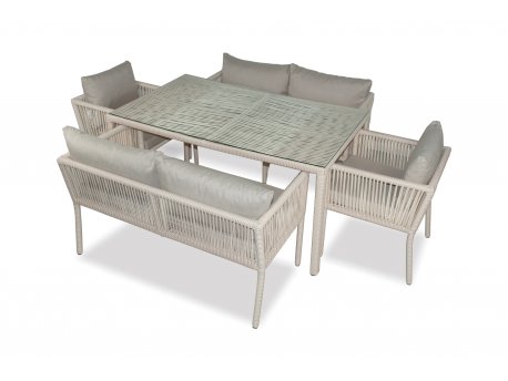 HANAH HOME Baštenska garnitura Vera 2 Light Brown