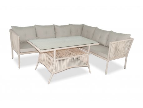 HANAH HOME Baštenska garnitura Shangai 5 Cream