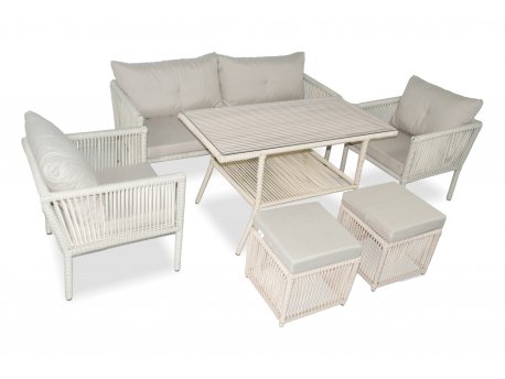 HANAH HOME Baštenska garnitura Shangai 4 Cream