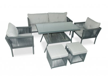 HANAH HOME Baštenska garnitura Shangai 4 Grey
