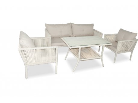 HANAH HOME Baštenska garnitura Shangai 3 Cream