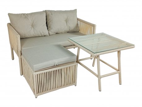 HANAH HOME Baštenska garnitura Shangai 8 Cream