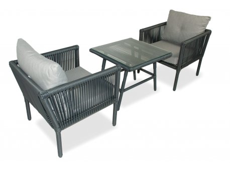 HANAH HOME Baštenska garnitura Shangai 2 Grey