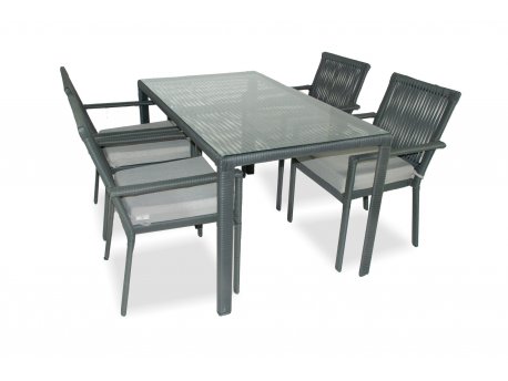 HANAH HOME Baštenska garnitura Leros 140 Grey