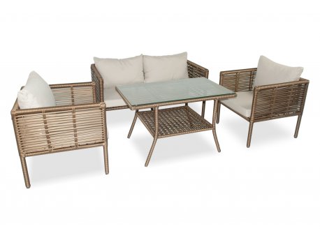 HANAH HOME Baštenska garnitura Newyork 130 Dark Brown