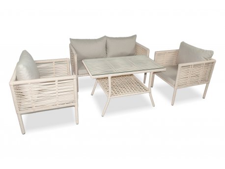 HANAH HOME Baštenska garnitura Newyork 130 Light Brown