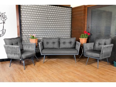 HANAH HOME Baštenska garnitura Violet Grey (1+1+2)