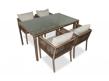HANAH HOME Baštenska garnitura Vera 140 Dark Brown