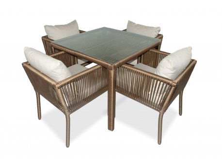 HANAH HOME Baštenska garnitura Vera 90 Dark Brown