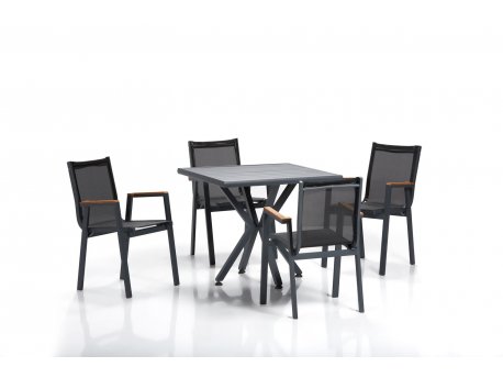 HANAH HOME Baštenski set Samara 1 Grey Black