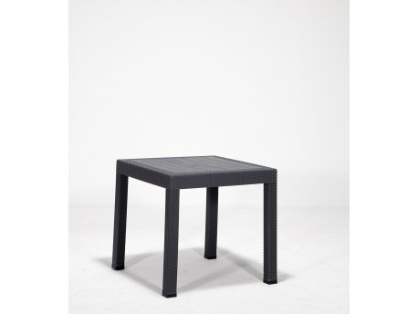 HANAH HOME Baštenski sto Rattan 80 x 80 Camsiz Masa Anthracite