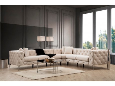 Atelier del Sofa Ugaona garnitura Como Right Ecru