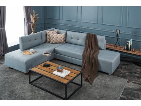 Atelier del Sofa Ugaona garnitura Manama Corner Sofa Bed Left Light Blue