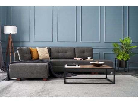 Atelier del Sofa Ugaona garnitura Manama Corner Sofa Bed Left Anthracite