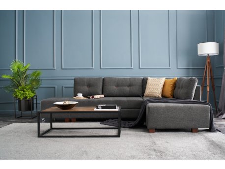 Atelier del Sofa Ugaona garnitura Manama Corner Sofa Bed Right Anthracite