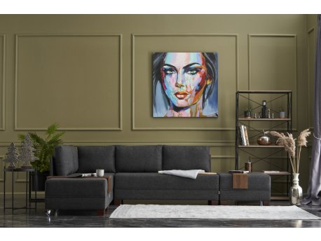 Atelier del Sofa Ugaona garnitura Fly Left Anthracite
