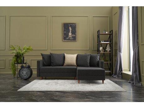 Atelier del Sofa Ugaona garnitura Aydam Right Anthracite