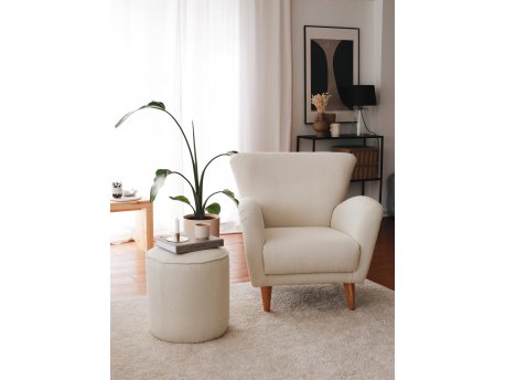 Atelier del Sofa Fotelja Teddy White