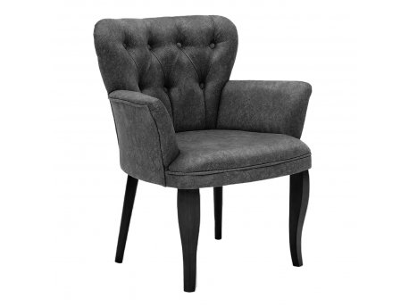 Atelier del Sofa Fotelja Paris Black Wooden Fume