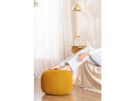 Atelier del Sofa Tabure Knit Mustard