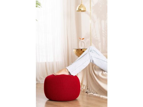 Atelier del Sofa Tabure Knit Red