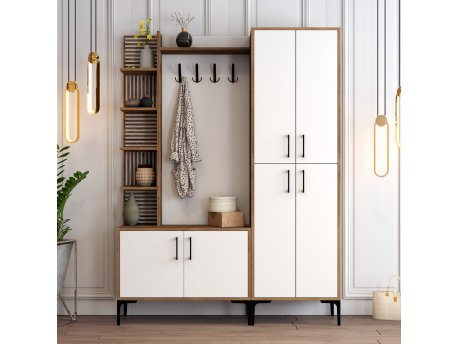 HANAH HOME Cipelarnik sa čivilukom Viyana DA Walnut White