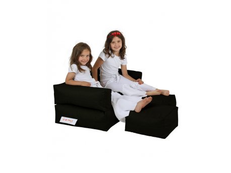 Atelier del Sofa Lazy bag Kids Double Seat Pouf Black