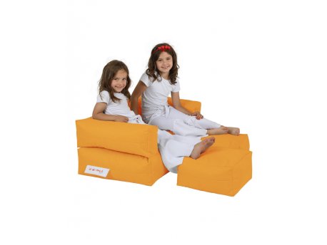 Atelier del Sofa Lazy bag Kids Double Seat Pouf Orange