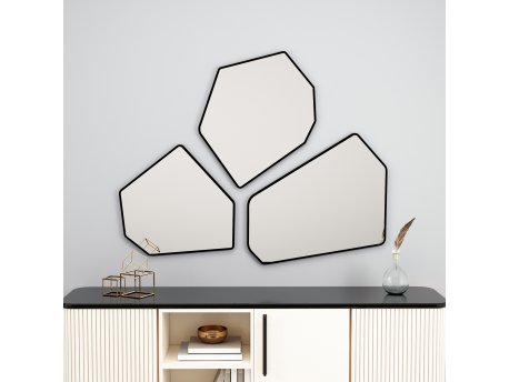 HANAH HOME Dekorativno ogledalo Zen Black