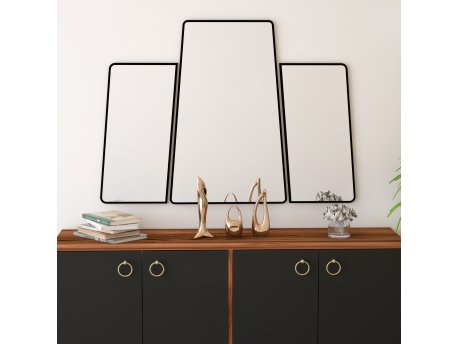 HANAH HOME Dekorativno ogledalo Forza Large Black