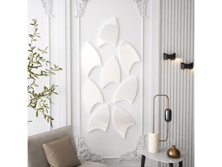 HANAH HOME Dekorativno ogledalo Damla Large White