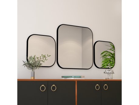 HANAH HOME Dekorativno ogledalo Atlantis Large Black