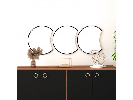 HANAH HOME Dekorativno ogledalo Royal Medium Black